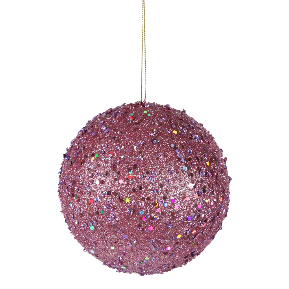 2PK - 4.75" Lavender Jewel Ball W/String