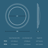 24Pk - Nicor RCD 4-in Low Profile Selectable Surface Mount LED Downlight - BulbAmerica