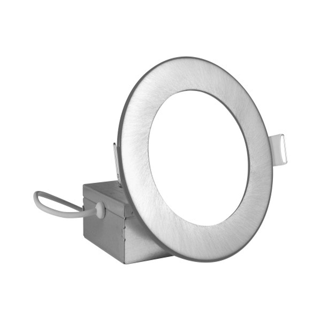 Nicor 4-in Round Nickel Canless LED 2700K Downlight