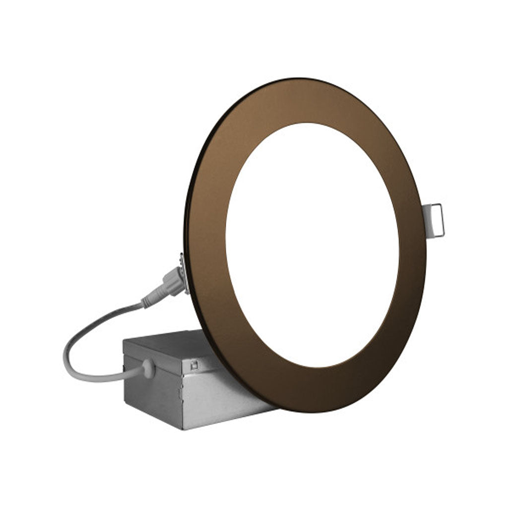 Nicor 6-in Round Oil-Rubbed Bronze Canless 4000K LED Downlight