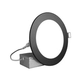 Nicor 6-in Round Black Canless 5000K LED Downlight