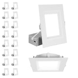 16Pk - Nicor RELSR 6-in Square Selectable Regressed LED Remodel Downlight