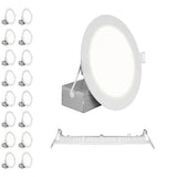 16Pk - Nicor 8-in Round White Canless 2700K LED Downlight