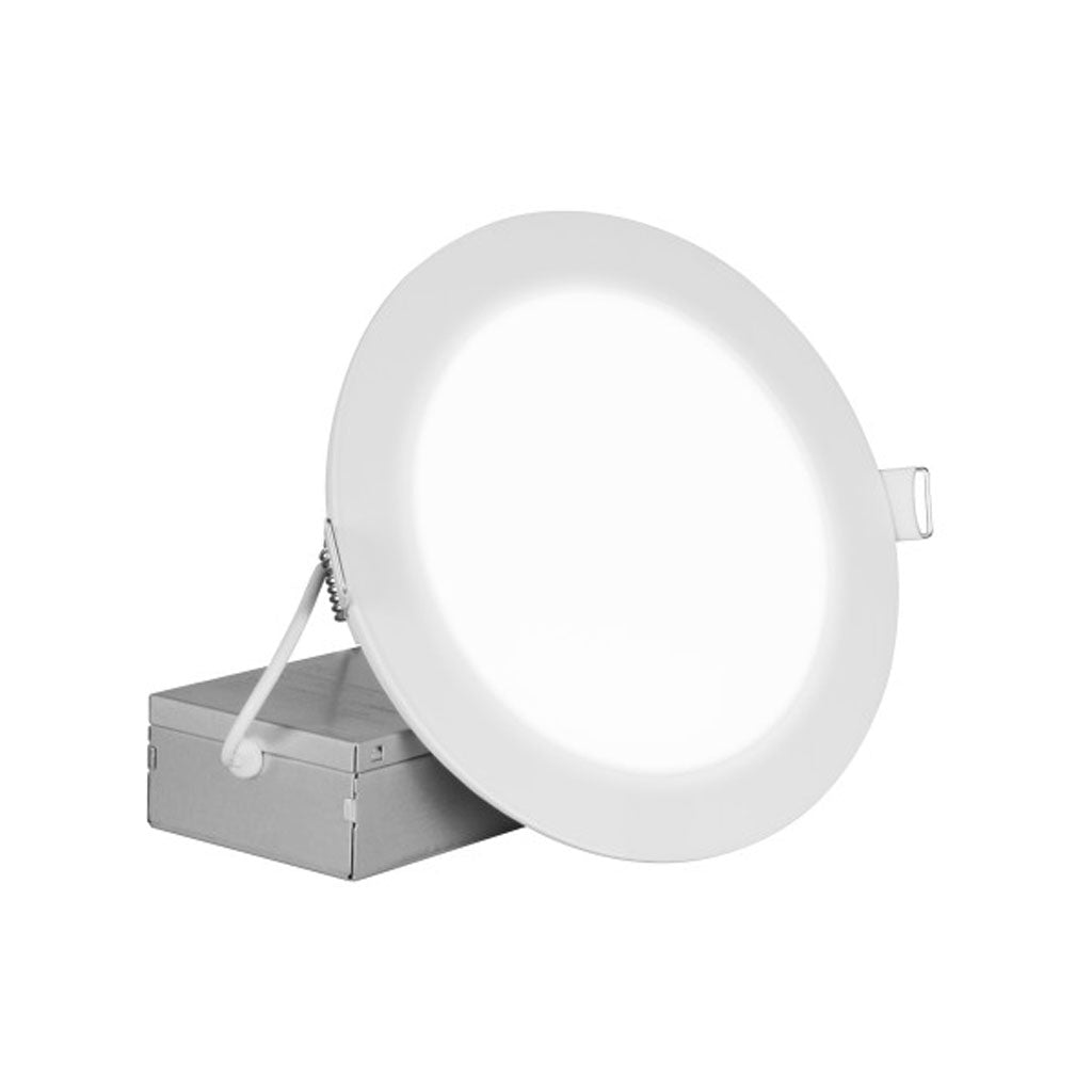 Nicor 8-in Round White Canless 4000K LED Downlight