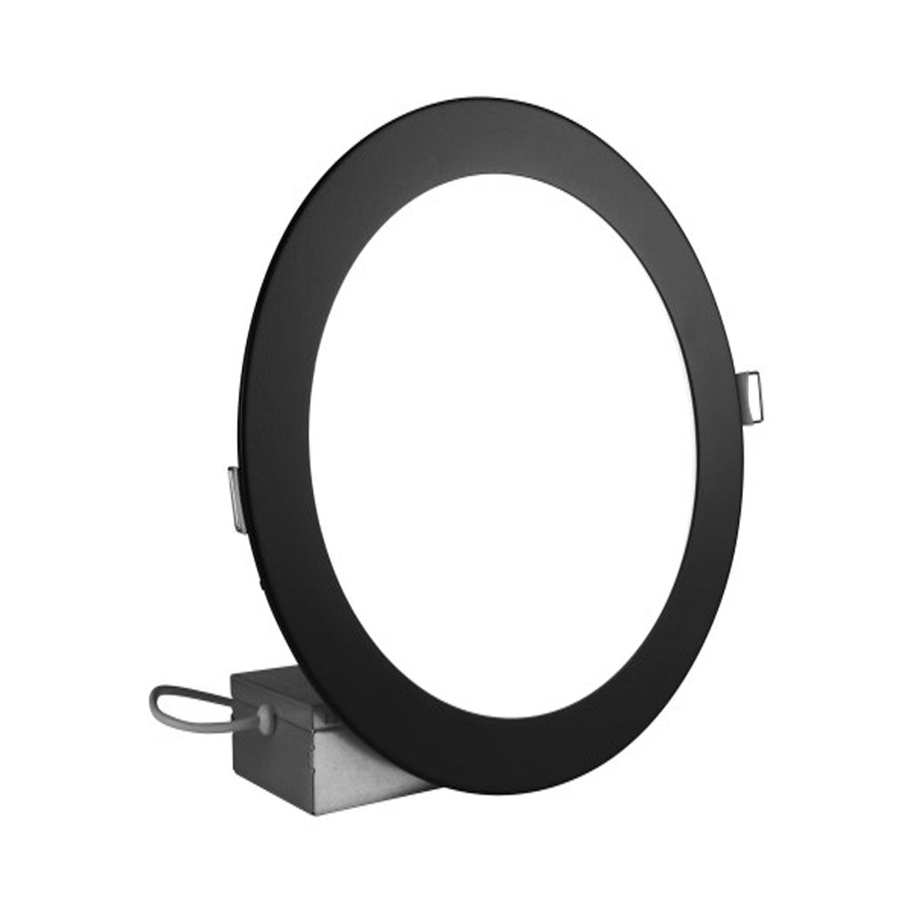 Nicor 8-in Round Black Canless 5000K LED Downlight