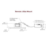 Current 4-in. Square LED Surface Mount 3500k 80CRI Remote J-Box Mount - BulbAmerica