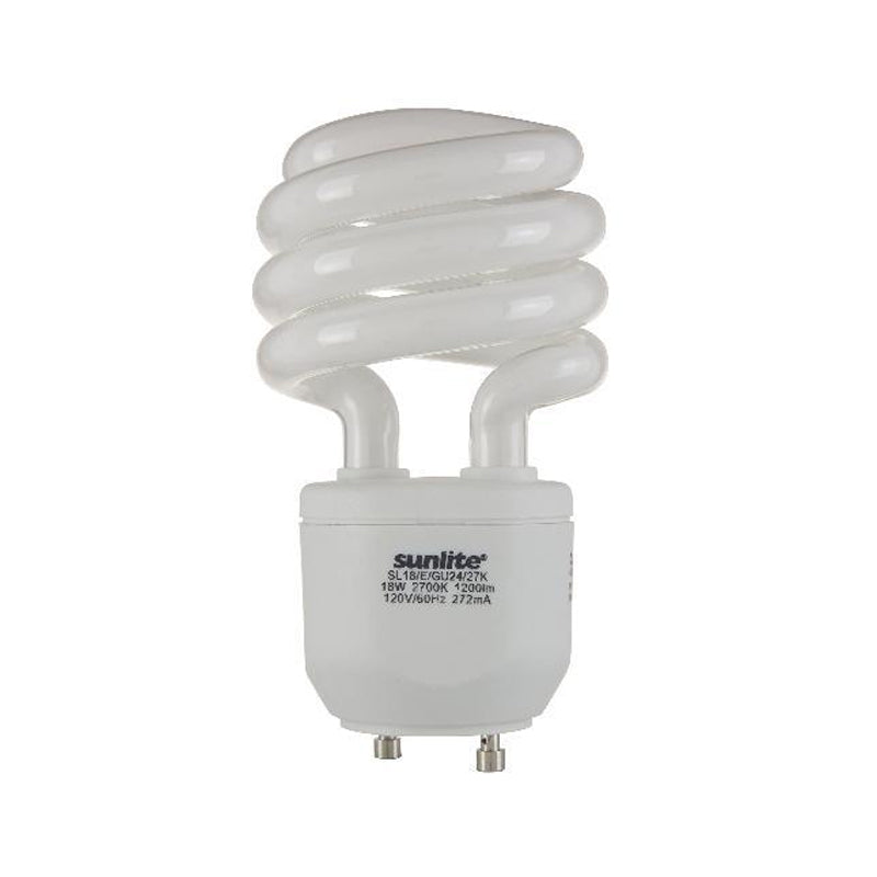 SUNLITE 18W GU24 T2 WW CFL Mini Twist Light Bulb