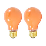 2Pk - SUNLITE 25w A19 120v Orange Ceramic Medium Base Incandescent bulb