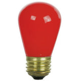 4Pk - Sunlite 11w S14 Red Ceramic bulb 130v Medium Base