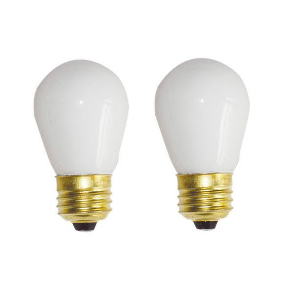 2PK - Sunlite 01215-SU S14 11w E26 Medium Base Ceramic White Incandescent lamp
