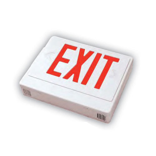 SUNLITE Red LED Exit Emergency Sign with White Housing 04311-SU