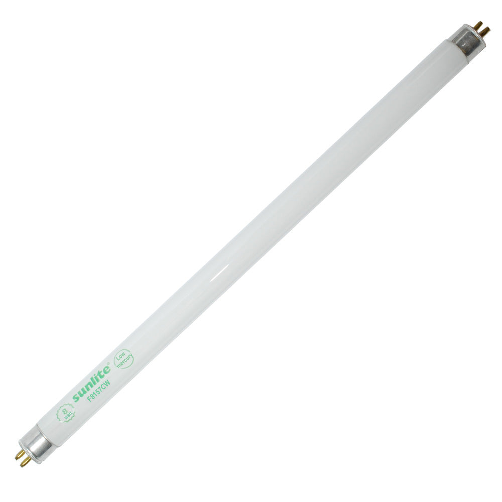 SUNLITE 8w 12in F8T5/CW Cool White 4100k Fluorescent Tube Bulb
