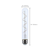 2Pk - Satco 6w T9 LED Reminiscent Flex Coil Filament E26 2700K 120v Clear Bulb_3