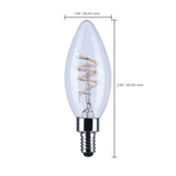 2Pk - Satco 4w B11 LED Reminiscent Flex Coil Filament E12 Base 2700K 120v Bulb_3
