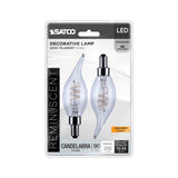 2Pk - Satco 4w CA11 LED Reminiscent Flex Coil Filament E12 Base 2700K 120v Bulb_1