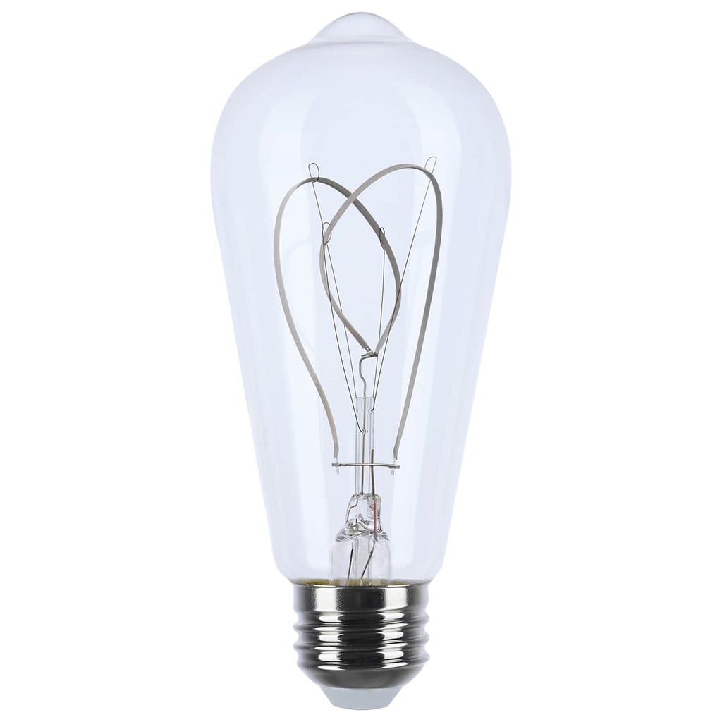 Satco 6w ST19 LED Reminiscent Flex Filament E26 Base 2700K 120v Clear Bulb