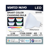 Satco MR 16 5.5W LED RGBTW Gu5.3 Star Fish 12v_4