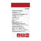 Satco 3.5w T14 LED 3000K CCT Clear E27 Base 120-240v Bulb - BulbAmerica