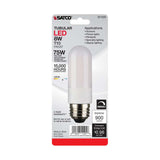 8W 120v T10 LED Frosted E26 4000K High Lumen Tubular Bulb Carded - 60w equiv - BulbAmerica