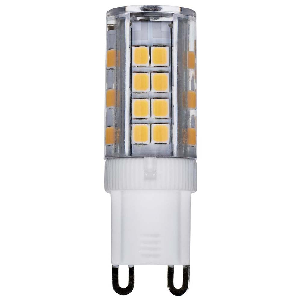 3.5W JCD LED Clear 3000K G9 G9 Double Loop Base 120v
