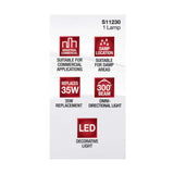 3.5W JCD LED Clear 3000K G9 G9 Double Loop Base 120v_3