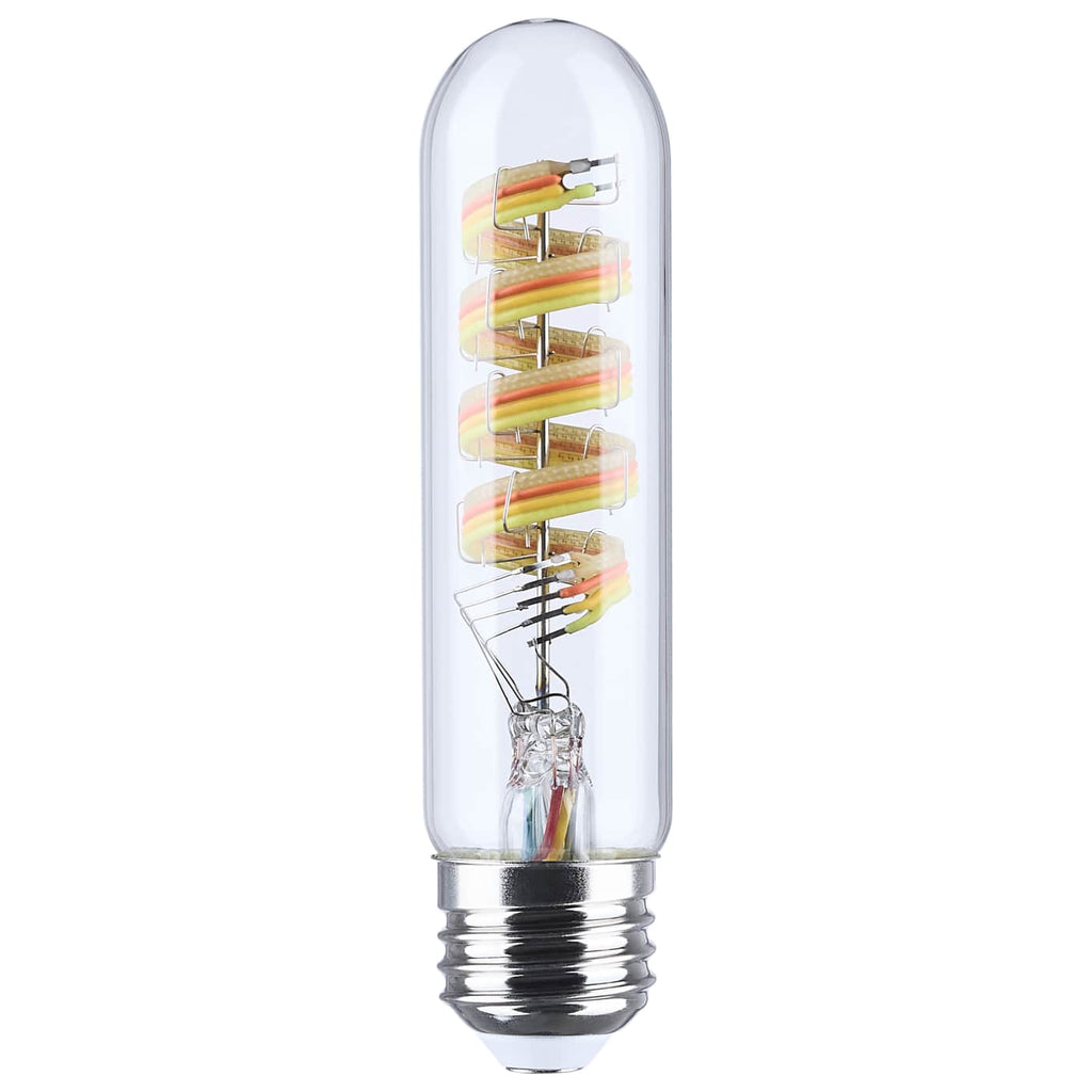 Satco Starfish 5.5w LED T10 2700K-5000K RGBTW Clear Medium Base 120v Bulb