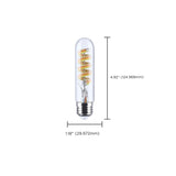 Satco Starfish 5.5w LED T10 2700K-5000K RGBTW Clear Medium Base 120v Bulb_3