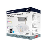 Satco 4-in 9W LED Gimbal LED Downlight RGBW Round White Finish 120-277v_3