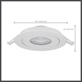 Satco 4-in 9W LED Gimbal LED Downlight RGBW Round White Finish 120-277v_4