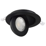 Satco 4-in 9W LED Gimbal LED Downlight RGBTW Black Finish 120-277v - BulbAmerica