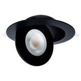 Satco 6-in 15W LED Gimbal LED Downlight RGBW Round Black Finish 120-277v - BulbAmerica