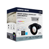 Satco 6-in 15W LED Gimbal LED Downlight RGBW Round Black Finish 120-277v_2