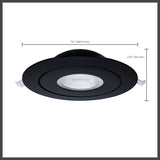 Satco 6-in 15W LED Gimbal LED Downlight RGBW Round Black Finish 120-277v_5