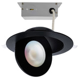 Satco 6-in 15W LED Gimbal LED Downlight RGBTW Black Finish 120-277v