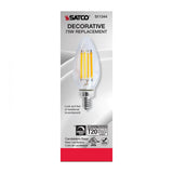 Satco 8w C11 LED 760Lm 4000K 120v Clear Finish Candelabra Base Bulb_1