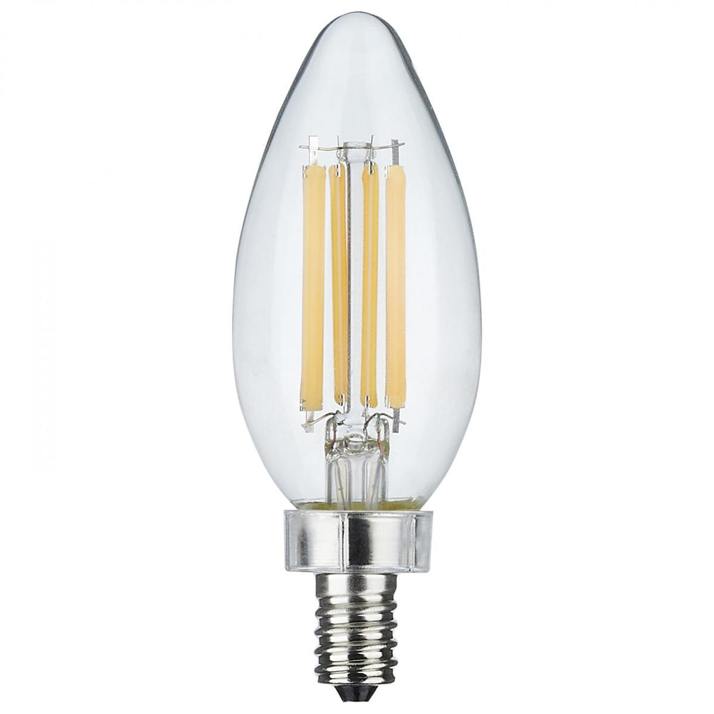 Satco 8w C11 LED 800Lm 5000K 120v Clear Finish Candelabra Base Bulb