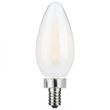 Satco 8w C11 LED 800Lm 3000K 120v Frosted Finish Candelabra Base Bulb