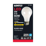 8W A19 LED Soft White 2700K Medium base 120v - BulbAmerica