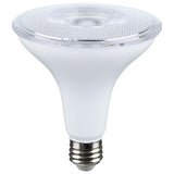 Satco 14w Dusk to Dawn LED PAR38 5000K 120v White Finish E26 Base Bulb