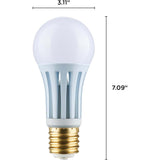 Satco 10/22/34w PS25 LED Three-Way Lamp E39d Mogul Base 3000K White Finish 120v_2
