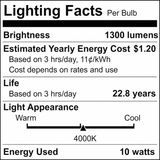 Satco PS25 LED Three-Way Lamp Wattage Tunable 4000K E39d Mogul Base 120v_4
