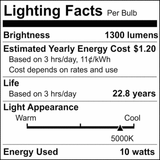 Satco PS25 LED Three-Way Lamp Wattage Tunable 5000K E39d Mogul Base 120v_4