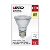 Satco 7w Econo LED PAR20 3000K 35deg 120-277v Silver Finish Bulb - BulbAmerica