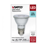Satco 7w Econo LED PAR20 4000K 35deg 120-277v Silver Finish Bulb - BulbAmerica
