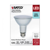 Satco 12w Econo LED PAR30LN 4000K 35deg 120-277v Silver Finish Bulb - BulbAmerica