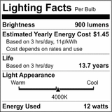 Satco 12w Econo LED PAR30LN 4000K 35deg 120-277v Silver Finish Bulb_4