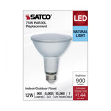 Satco 12w Econo LED PAR30LN 5000K 35deg 120-277v Silver Finish Bulb - BulbAmerica