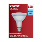 Satco 12w Econo LED PAR30LN 5000K 35deg 120-277v Silver Finish Bulb_1