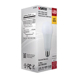 Satco A21 LED 3-Way Lamp Wattage Tunable 3000K E26d Double Contact Base 120v_3