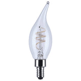 Satco 4w CA11 LED Reminiscent Flex Gray Coil Filament E12 2700K 120v Bulb